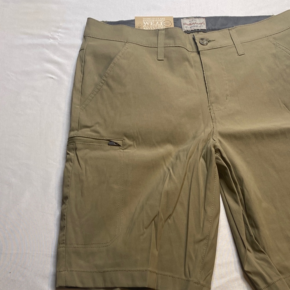 Original Weatherproof Vibtage Men's Cargo Shorts‎ in Khaki - Picture 3 of 9